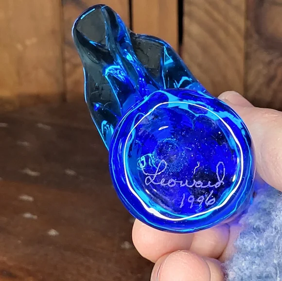 Blue Glass Bird Figurine - Picture 13 of 16